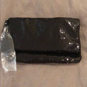 Ugg black sequins clutch